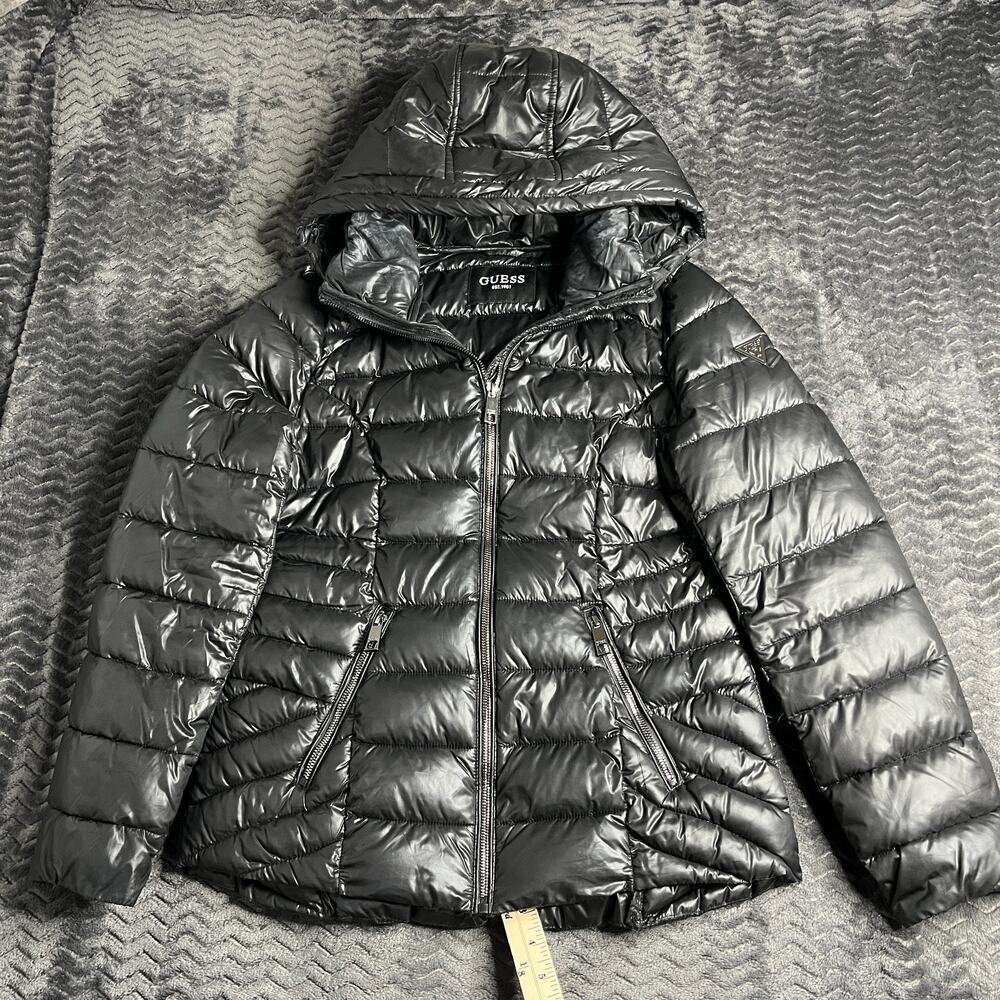 Guess Hooded Premium Heavy Puffer Jacket M Black